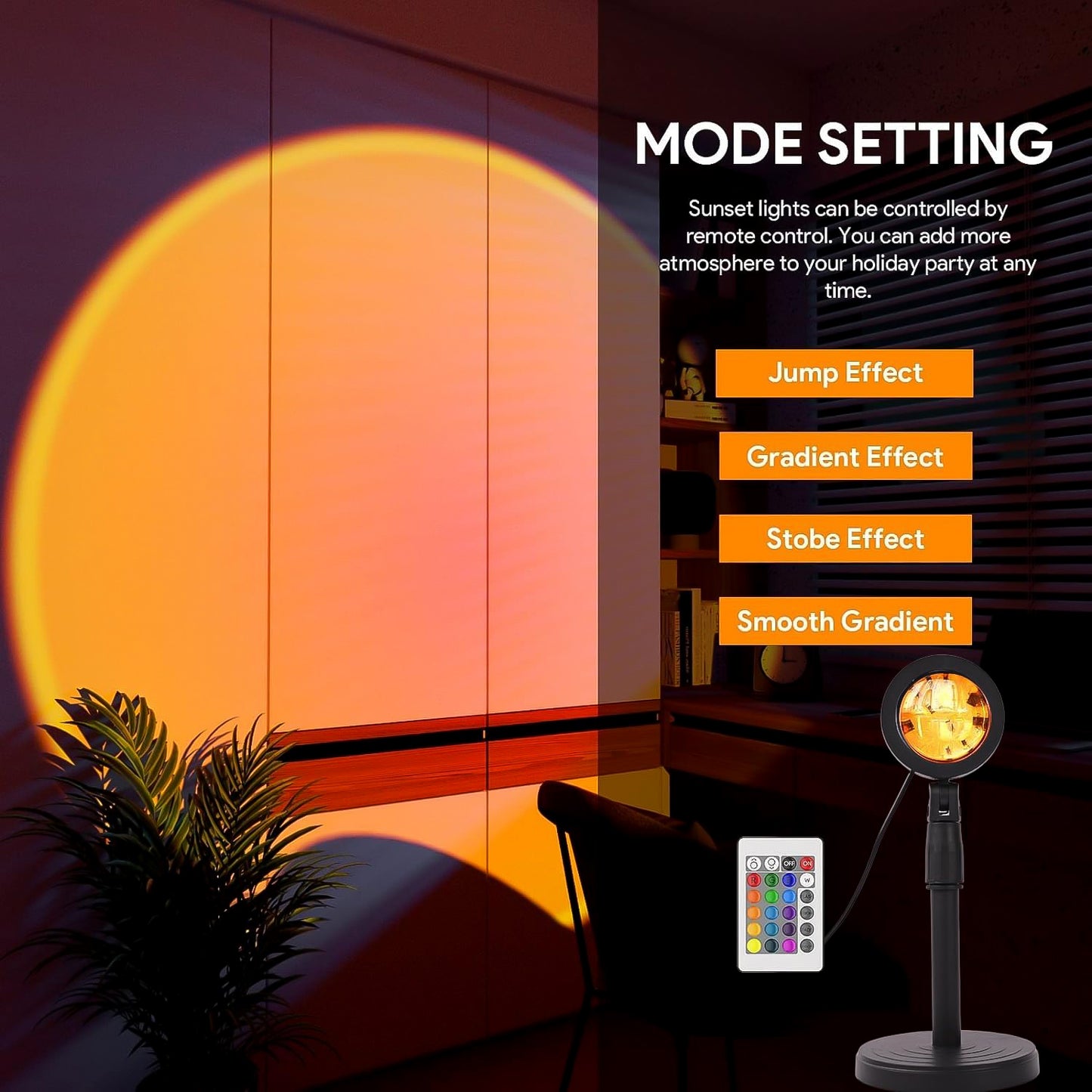 6423 4 Colors Sunset Lamp Sunset Projection Lamp Led Night Lights