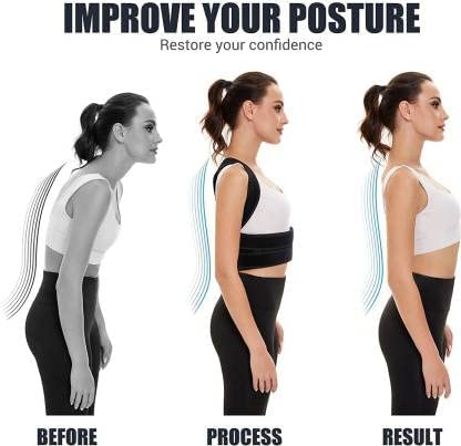 Premium Magnetic Back Brace Posture Corrector Therapy Shoulder Belt for Lower and Upper Back Pain Relief with Dual Metallic Plates at back Back Support (Unisex & Free Size)